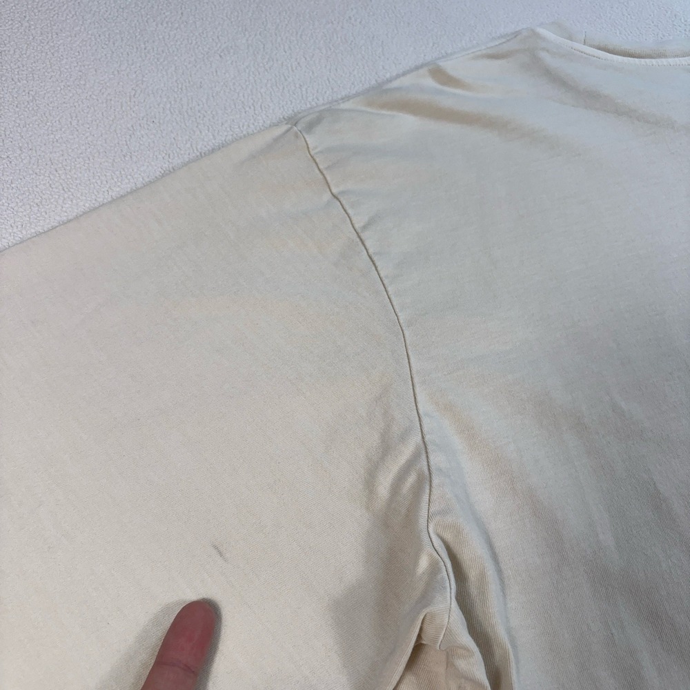 Elwood Vintage-Inspired Single Stitch T-Shirt Men's L Off-White Organic Cotton - Picture 14 of 16